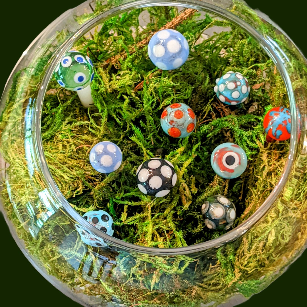 Murano Glass Mushroom Garden