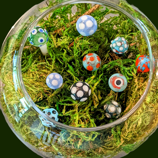 Murano Glass Mushroom Garden
